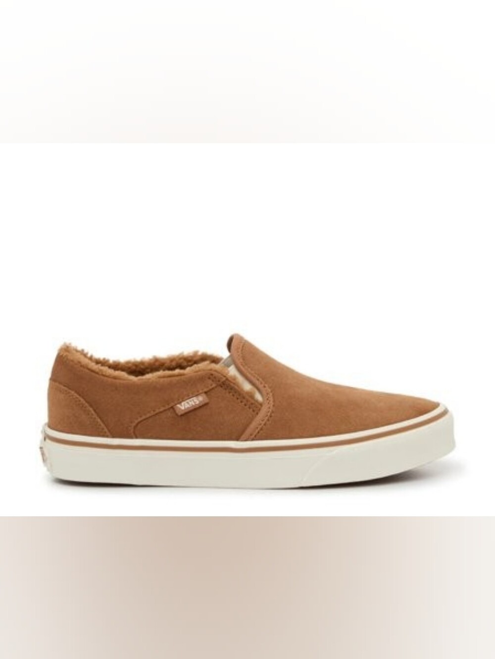 Vans Classic Slip-On Sherpa Lined Suede in Chestnut Brown - Picture 5 of 15